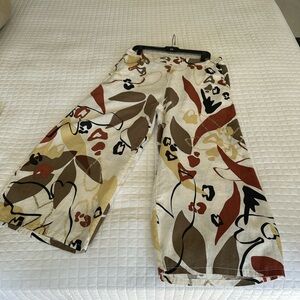 Tahari Linen cropped linen pants, size large